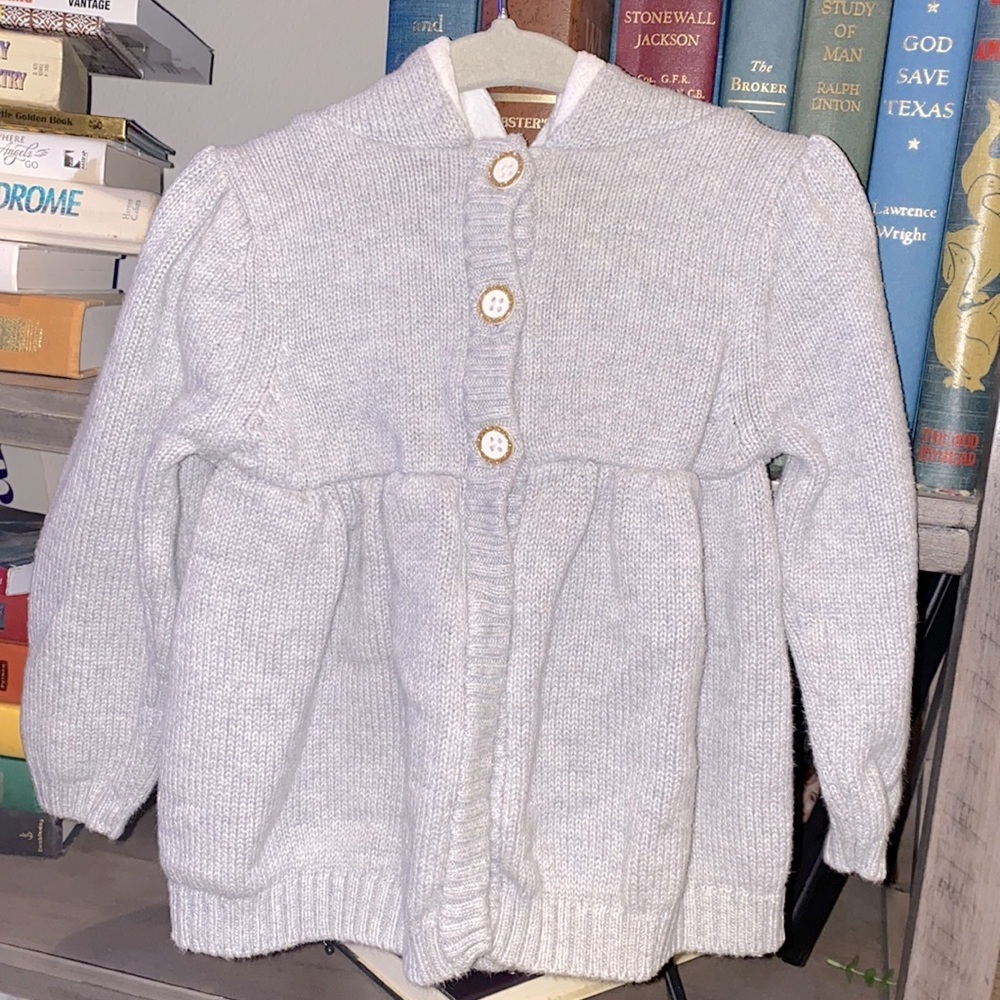 Carter’s sweater jacket & hood grey white gold 24M​